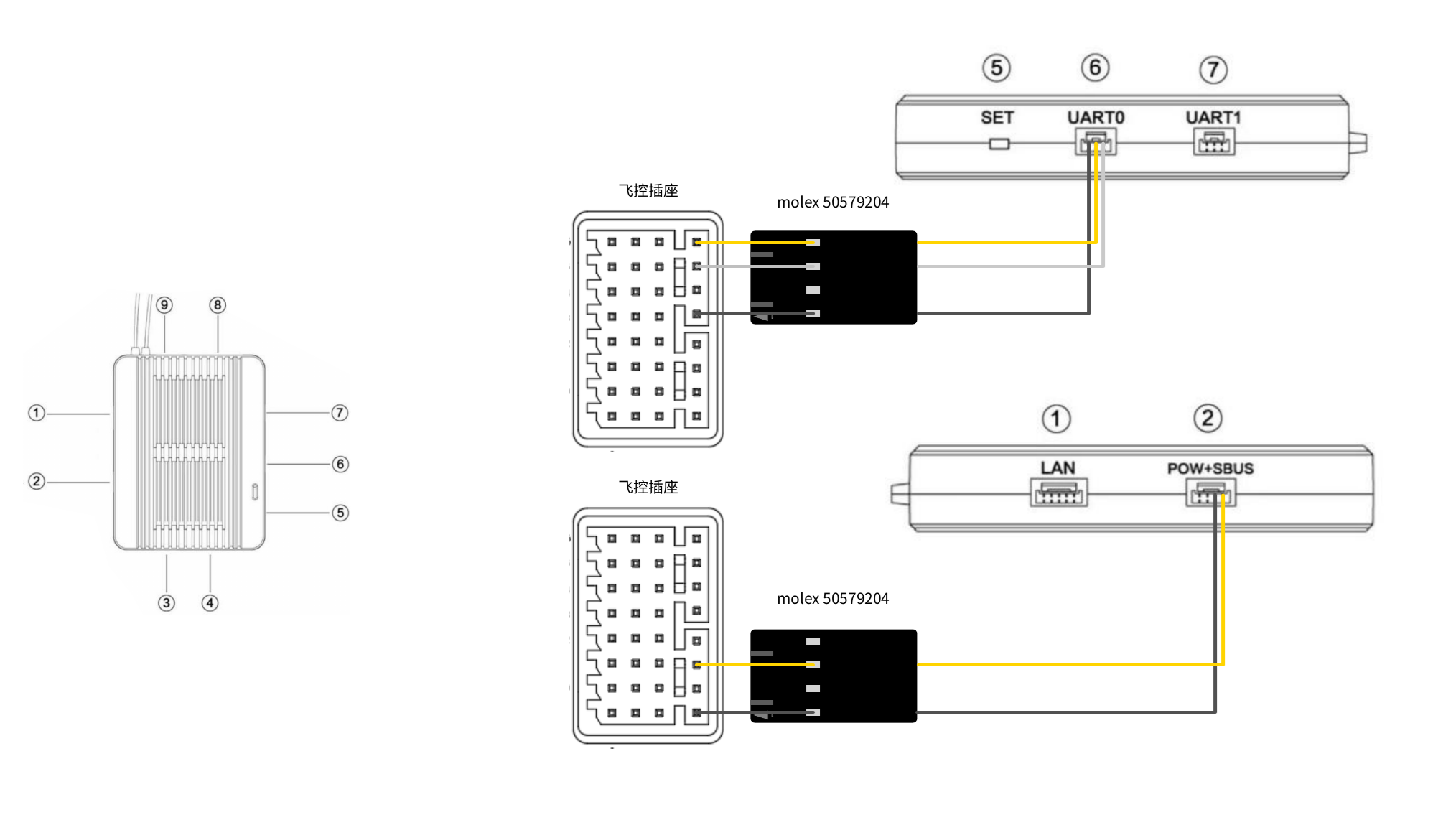 H16接收机连接飞控